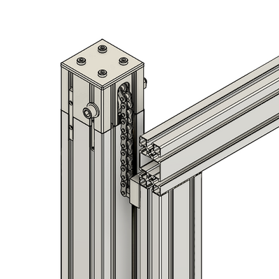 56-040-1 MODULAR SOLUTIONS DOOR PART<BR>90MM X 90MM CHAIN PULLY - ANSI 40 ROLLER CHAIN